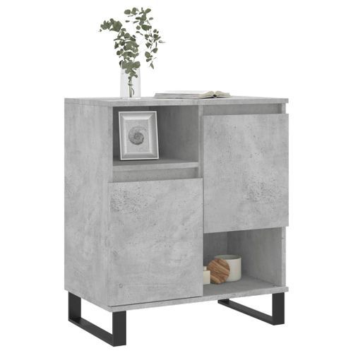 Buffet Gris béton 60x35x70 cm Bois d'ingénierie - Photo n°3; ?>