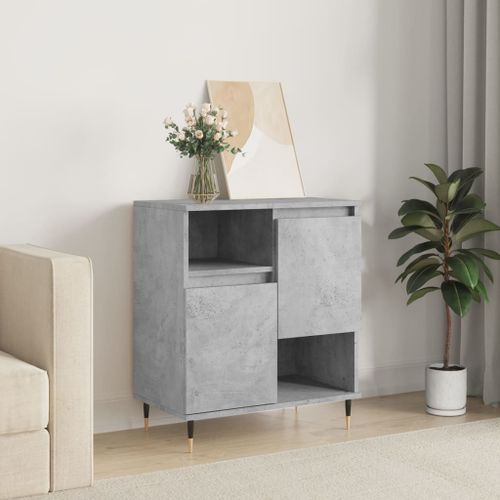 Buffet Gris béton 60x35x70 cm Bois d'ingénierie - Photo n°2; ?>