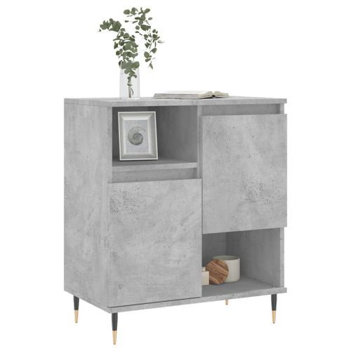 Buffet Gris béton 60x35x70 cm Bois d'ingénierie - Photo n°3; ?>