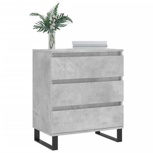 Buffet Gris béton 60x35x70 cm Bois d'ingénierie - Photo n°3; ?>