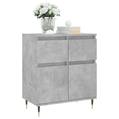 Buffet Gris béton 60x35x70 cm Bois d'ingénierie - Photo n°3; ?>