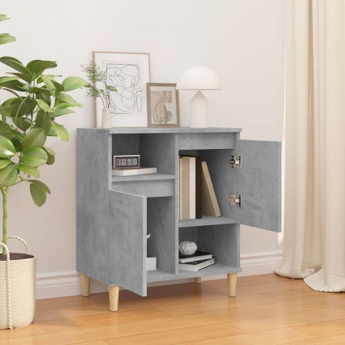 Buffet Gris béton 60x35x70 cm Bois d'ingénierie - Photo n°3; ?>