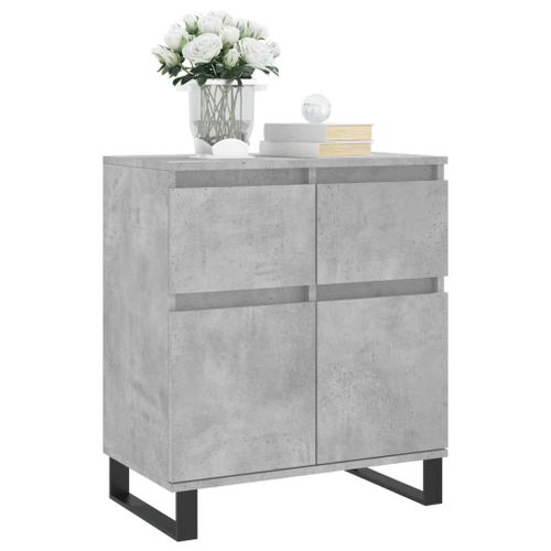 Buffet Gris béton 60x35x70 cm Bois d'ingénierie - Photo n°3; ?>