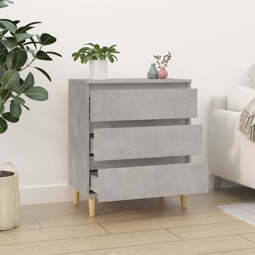 Buffet Gris béton 60x35x70 cm Bois d'ingénierie - Photo n°3; ?>