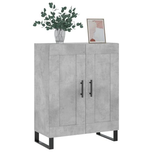 Buffet gris béton 69,5x34x90 cm bois d'ingénierie - Photo n°3; ?>