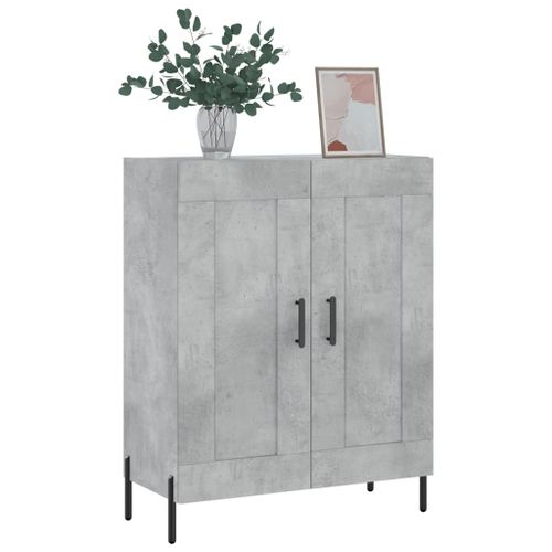 Buffet gris béton 69,5x34x90 cm bois d'ingénierie - Photo n°3; ?>