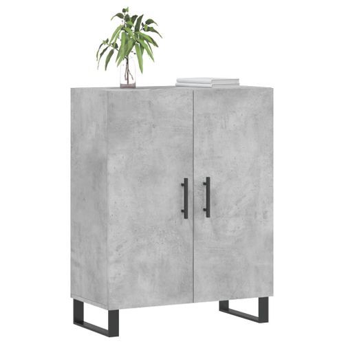 Buffet gris béton 69,5x34x90 cm bois d'ingénierie - Photo n°3; ?>