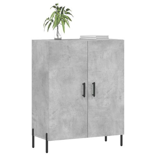 Buffet gris béton 69,5x34x90 cm bois d'ingénierie - Photo n°3; ?>