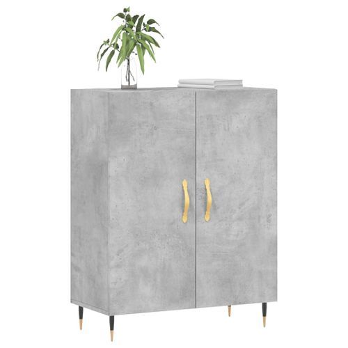 Buffet gris béton 69,5x34x90 cm bois d'ingénierie - Photo n°3; ?>