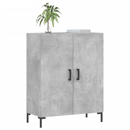 Buffet gris béton 69,5x34x90 cm bois d'ingénierie - Photo n°3; ?>