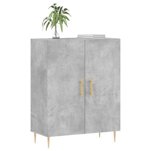 Buffet gris béton 69,5x34x90 cm bois d'ingénierie - Photo n°3; ?>