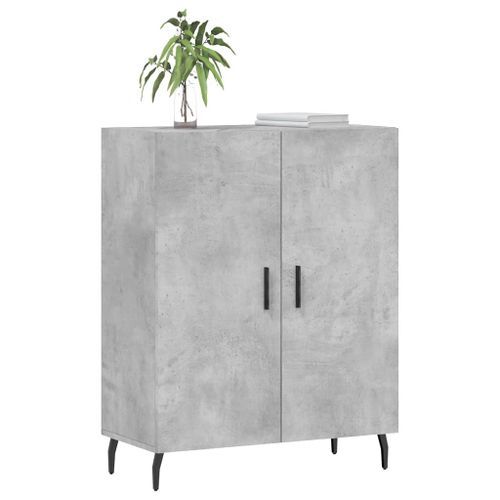 Buffet gris béton 69,5x34x90 cm bois d'ingénierie - Photo n°3; ?>