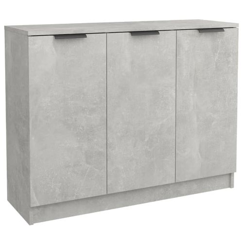 Buffet Gris béton 90,5x30x70 cm Bois d'ingénierie - Photo n°2; ?>