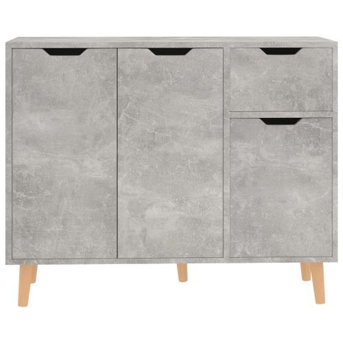 Buffet Gris béton 90x30x72 cm - Photo n°2; ?>