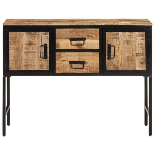 Buffet haut 100x35x75 cm bois de manguier brut massif - Photo n°2; ?>