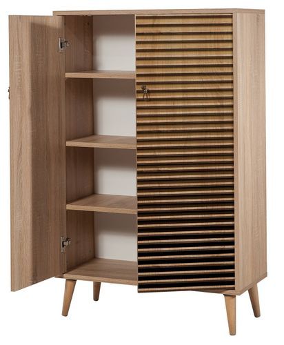 Buffet haut 2 portes en bois clair dégradé Kiza 220 - Photo n°2; ?>