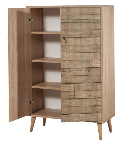 Buffet haut 2 portes en bois clair Kiza 728 - Photo n°2; ?>