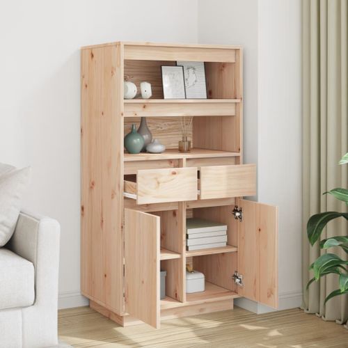 Buffet haut 60x40x116,5 cm Bois massif de pin - Photo n°3; ?>