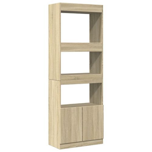 Buffet haut 63x33x180 cm chêne sonoma bois d'ingénierie - Photo n°2; ?>