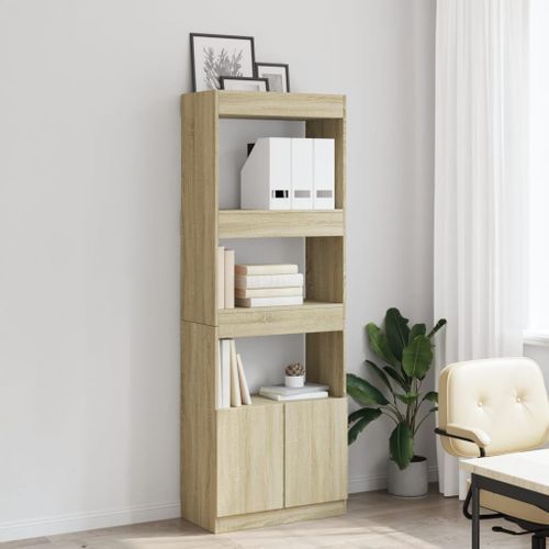 Buffet haut 63x33x180 cm chêne sonoma bois d'ingénierie - Photo n°3; ?>