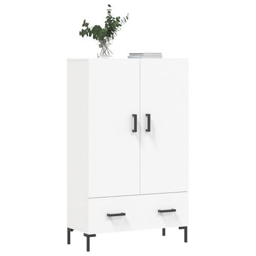 Buffet haut blanc 69,5x31x115 cm bois d'ingénierie - Photo n°3; ?>