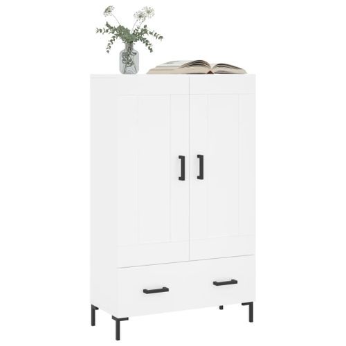 Buffet haut blanc 69,5x31x115 cm bois d'ingénierie - Photo n°3; ?>