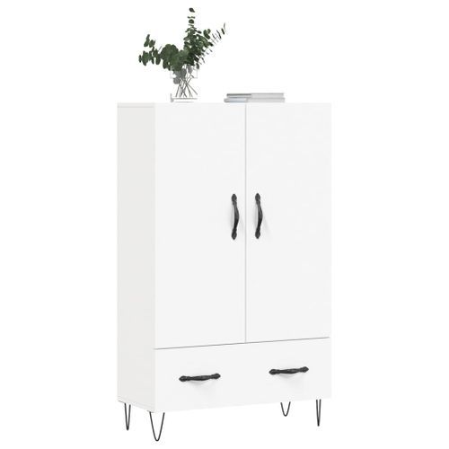 Buffet haut blanc 69,5x31x115 cm bois d'ingénierie - Photo n°3; ?>