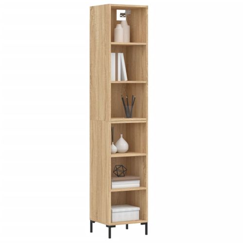 Buffet haut Chêne sonoma 34,5x32,5x180 cm Bois d'ingénierie - Photo n°3; ?>