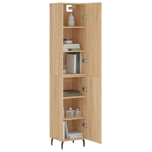 Buffet haut Chêne sonoma 34,5x34x180 cm Bois d'ingénierie - Photo n°3; ?>