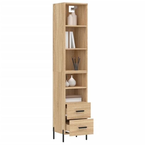 Buffet haut Chêne sonoma 34,5x34x180 cm Bois d'ingénierie - Photo n°3; ?>