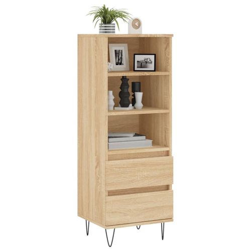 Buffet haut Chêne sonoma 40x36x110 cm Bois d'ingénierie - Photo n°3; ?>