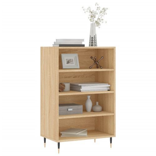 Buffet haut chêne sonoma 57x35x90 cm bois d'ingénierie - Photo n°3; ?>