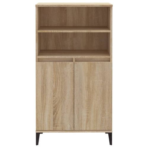 Buffet haut Chêne sonoma 60x36x110 cm Bois d'ingénierie - Photo n°3; ?>