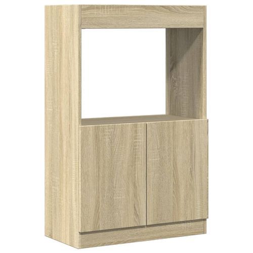 Buffet haut chêne sonoma 63x33x100 cm bois d'ingénierie - Photo n°2; ?>