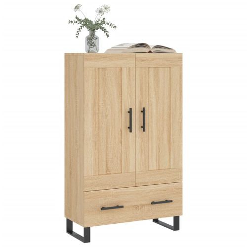 Buffet haut chêne sonoma 69,5x31x115 cm bois d'ingénierie - Photo n°3; ?>