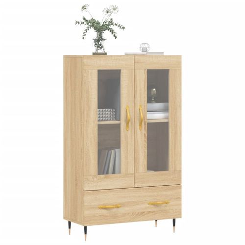 Buffet haut chêne sonoma 69,5x31x115 cm bois d'ingénierie - Photo n°3; ?>