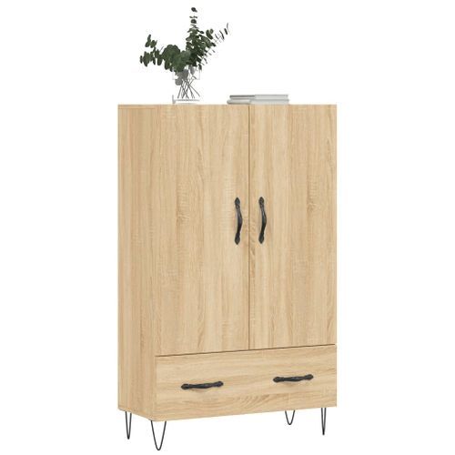 Buffet haut chêne sonoma 69,5x31x115 cm bois d'ingénierie - Photo n°3; ?>