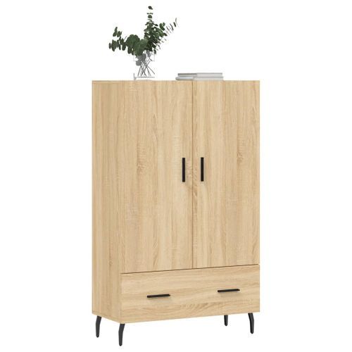 Buffet haut chêne sonoma 69,5x31x115 cm bois d'ingénierie - Photo n°3; ?>