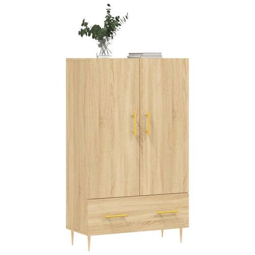 Buffet haut chêne sonoma 69,5x31x115 cm bois d'ingénierie - Photo n°3; ?>