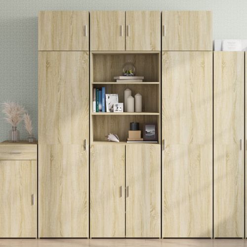 Buffet haut chêne sonoma 70x42,5x185 cm bois d'ingénierie - Photo n°2; ?>