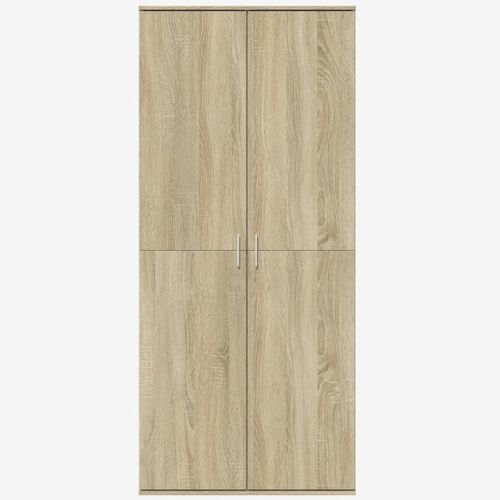 Buffet haut chêne sonoma 80x35x180 cm bois d'ingénierie - Photo n°3; ?>