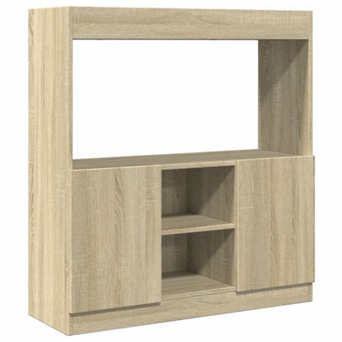 Buffet haut chêne sonoma 92x33x100 cm bois d'ingénierie - Photo n°2; ?>