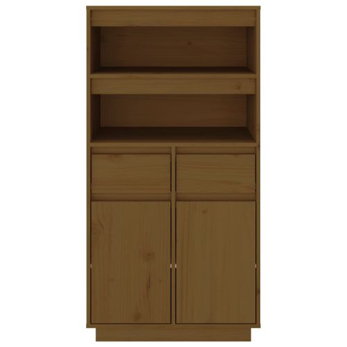 Buffet haut Marron miel 60x40x116,5 cm Bois massif de pin - Photo n°3; ?>