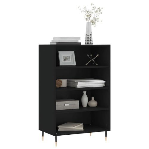 Buffet haut noir 57x35x90 cm bois d'ingénierie - Photo n°3; ?>