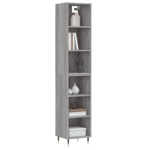 Buffet haut Sonoma gris 34,5x32,5x180 cm Bois d'ingénierie - Photo n°3; ?>