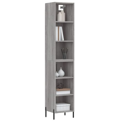 Buffet haut Sonoma gris 34,5x32,5x180 cm Bois d'ingénierie - Photo n°3; ?>