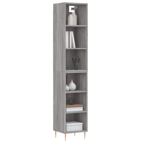 Buffet haut Sonoma gris 34,5x32,5x180 cm Bois d'ingénierie - Photo n°3; ?>