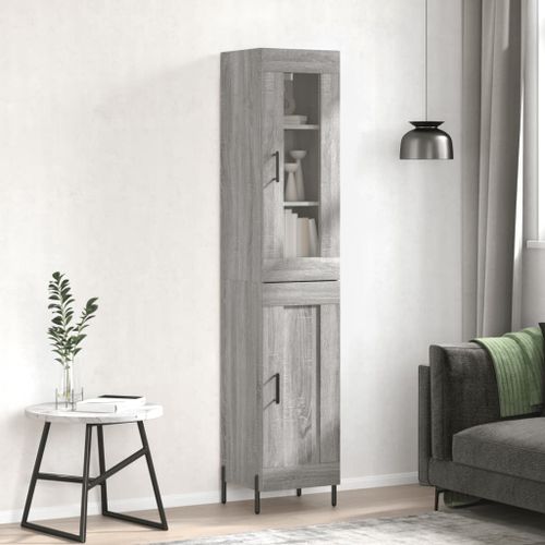 Buffet haut Sonoma gris 34,5x34x180 cm Bois d'ingénierie - Photo n°2; ?>