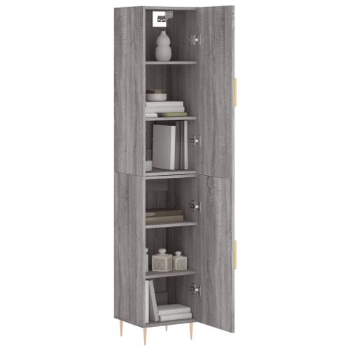 Buffet haut Sonoma gris 34,5x34x180 cm Bois d'ingénierie - Photo n°3; ?>