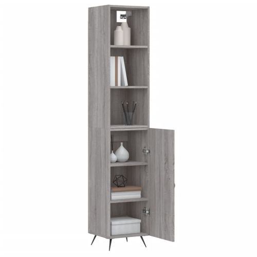 Buffet haut Sonoma gris 34,5x34x180 cm Bois d'ingénierie - Photo n°2; ?>